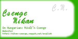 csenge mikan business card